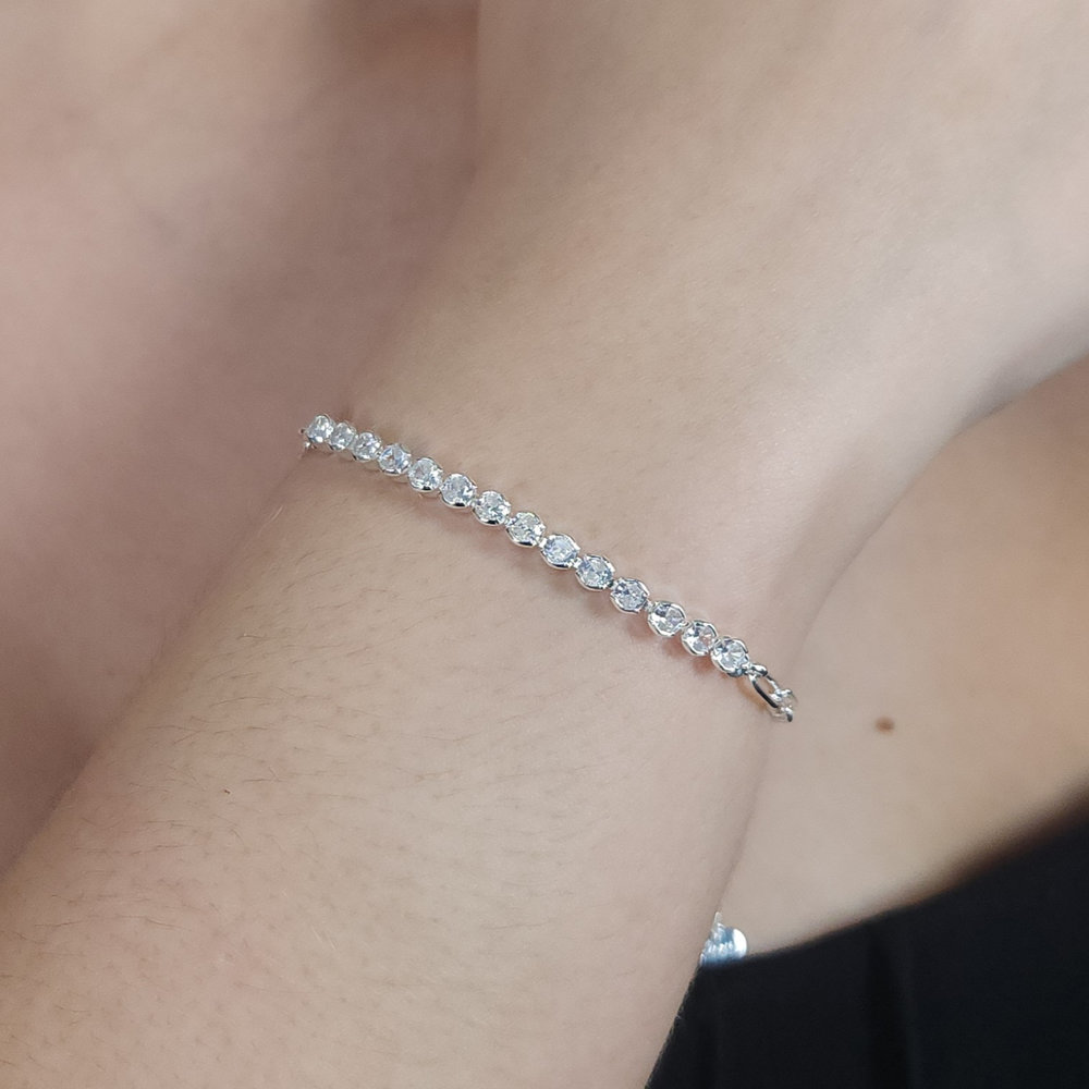 Pulseira cristal com elos cartier