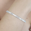 Pulseira pedras baguetes cristal