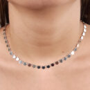 Gargantilha chocker com coração liso chapeado