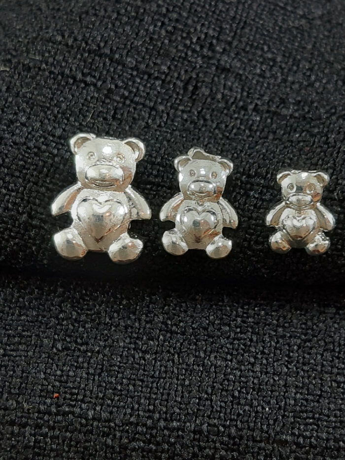 Brinco trio de urso coração