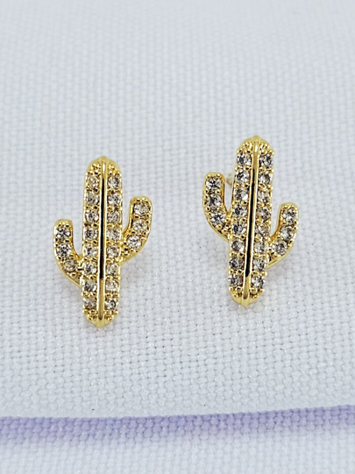 Brinco cacto cravejado