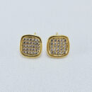 Brinco quadrado cravejado