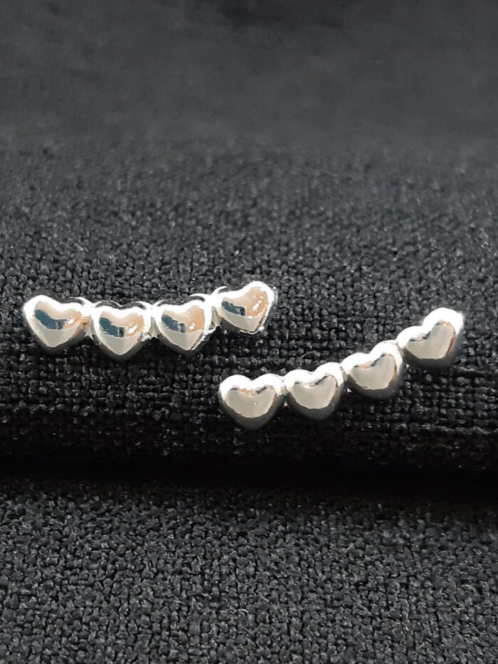 Brinco coração quadruplo