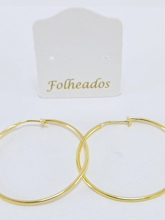 Argola fio liso dourado