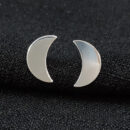 Brinco lua lisa chapeada