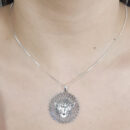 Gargantilha divino espirito santo prateado