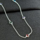 Gargantilha chocker corações colorido