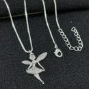 Gargantilha pingente fada cravejada