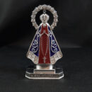 Enfeite decorativo nossa senhora de aparecida prateada