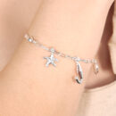 Pulseira elos cartier e estilo lacraia com pingentes do mar