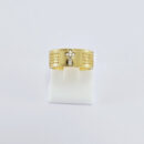 Anel oração Pai Nosso cruz cravejada