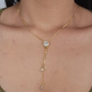 Garganilha gravatinha circulo cravejado