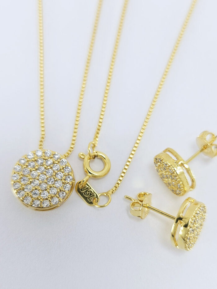 Conjunto Redondo Cravejado