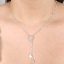 Gravatinha veneziana com detalhe flor e ponto de luz dupla