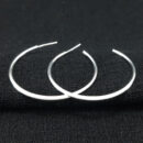 Argola fio chapeado prateado