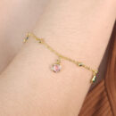 Pulseira pedras colorida pêndulo