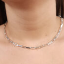 Gargantilha choker elos cartier lisos vazado