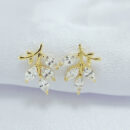 Brinco ramo com cristal