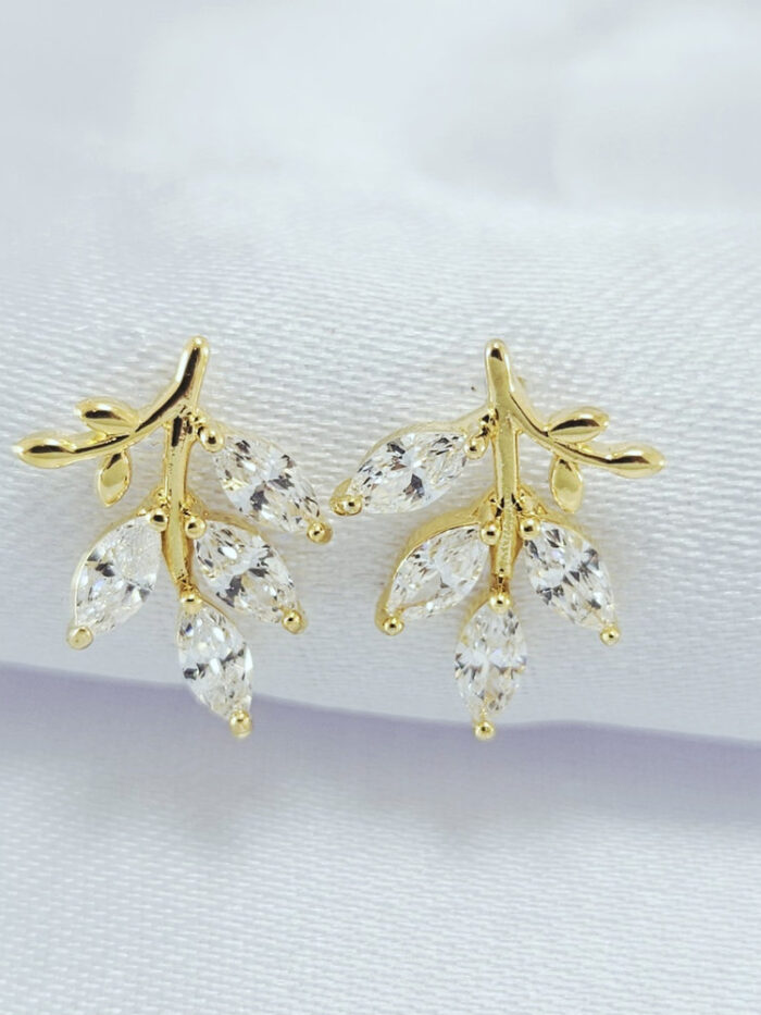 Brinco ramo com cristal
