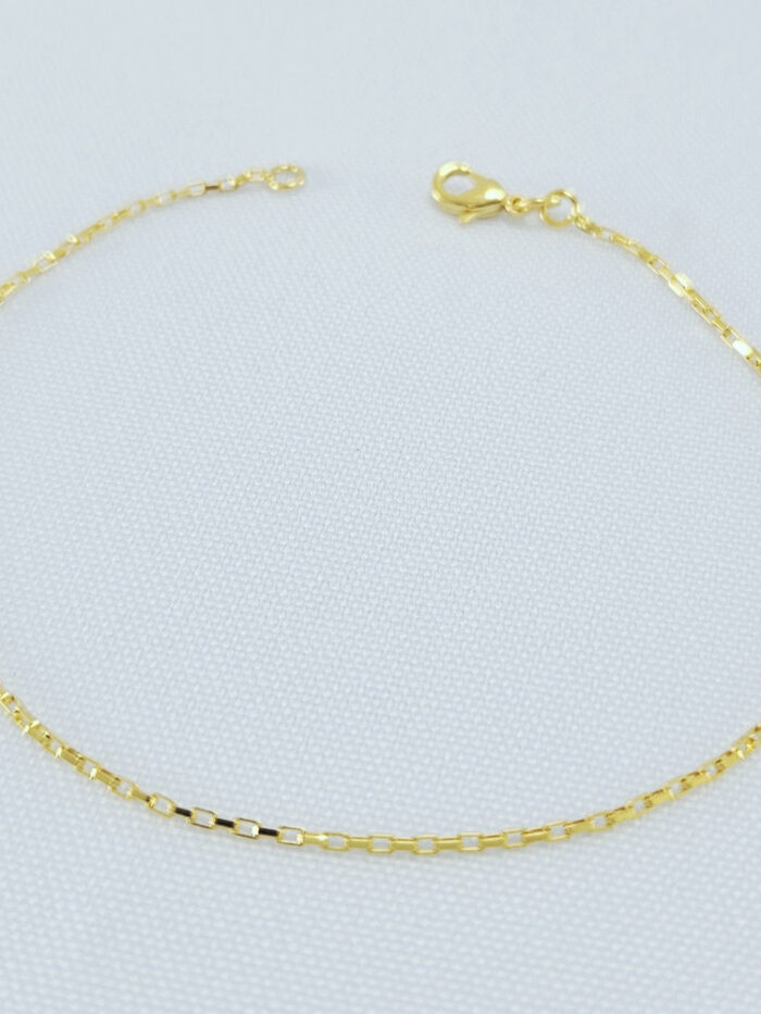 Pulseira masculino elos caixa dourado