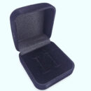 Caixa de veludo preta para aliança