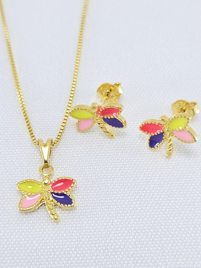 Conjunto infantil libélula colorido