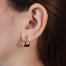 Brinco triângulo fio liso aberto