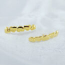 Brinco fio corações dourado