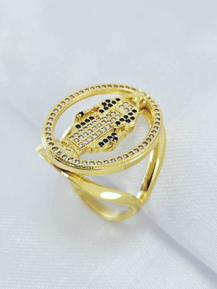 Anel Nossa Senhora das graças detalhe cravejado