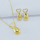 Conjunto base coração vazado com gota