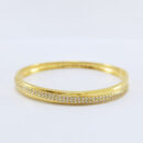 Bracelete fio duplo de microzircônias cravejadas