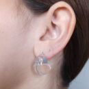 Brinco curvado detalhe transparente