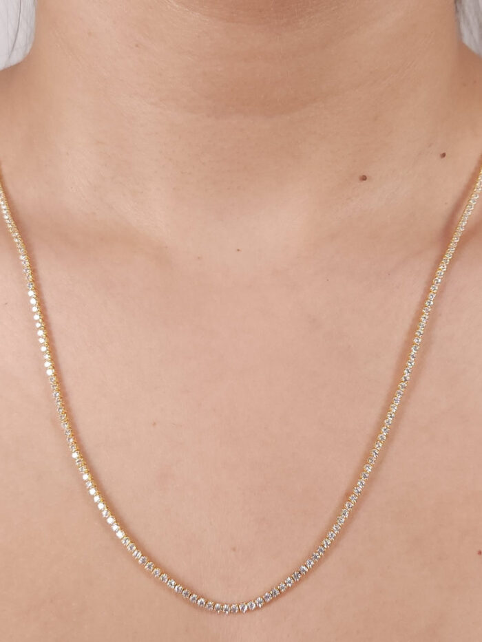 Gargantilha longuinho fio riviera dourado