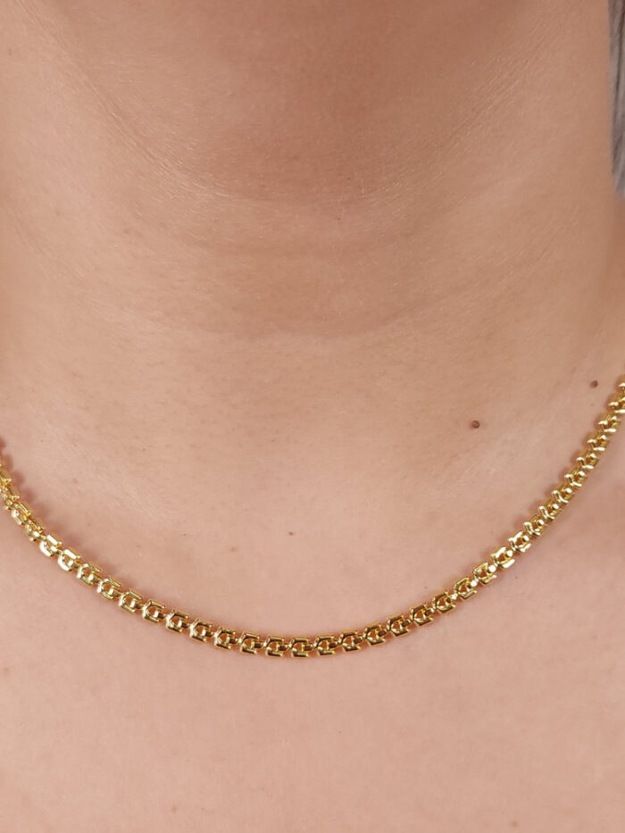 Gargantilha choker entrelaçado