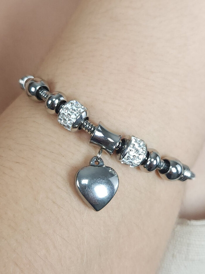 Pulseira com berloque coração