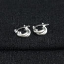 Argola fios triplo prateado