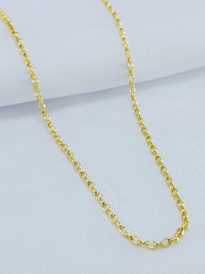 Gargantilha elo português dourado