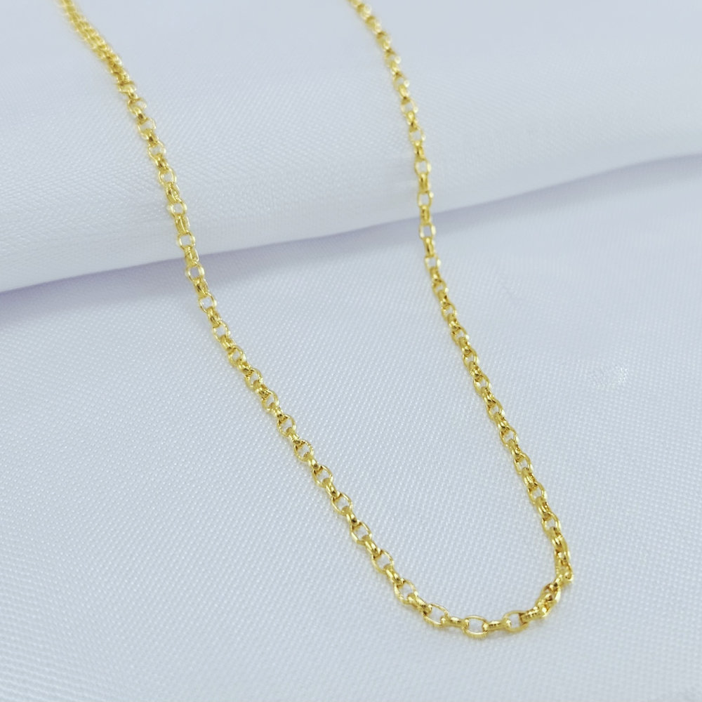 Gargantilha elo português dourado