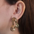 Brinco orgânico tela vazado dourado