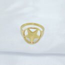 Anel com estrela boleada