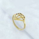 Anel diamante vazado