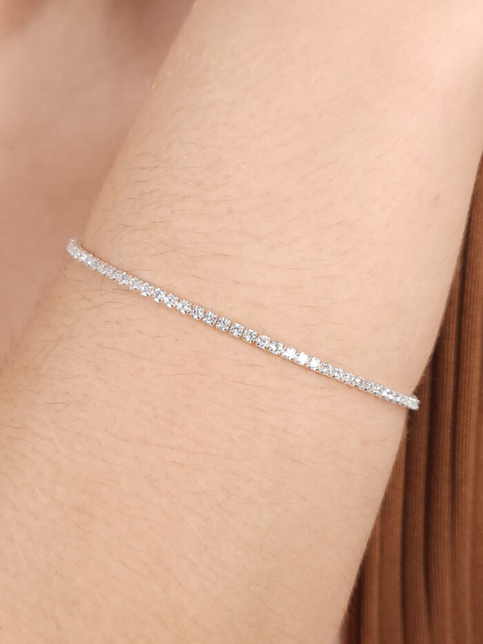 Pulseira fio riviera prateado