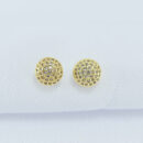 Brinco redondo cravejado