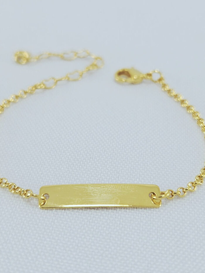 Pulseira com placa infantil