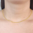 Choker fio entrelaçado detalhe fosco