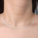 Gargantilha chocker elos formato corações vazado