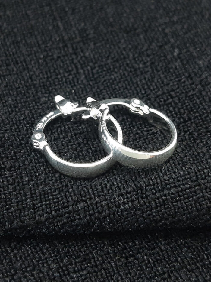 Brinco argola fio boleado prateado ivo pita