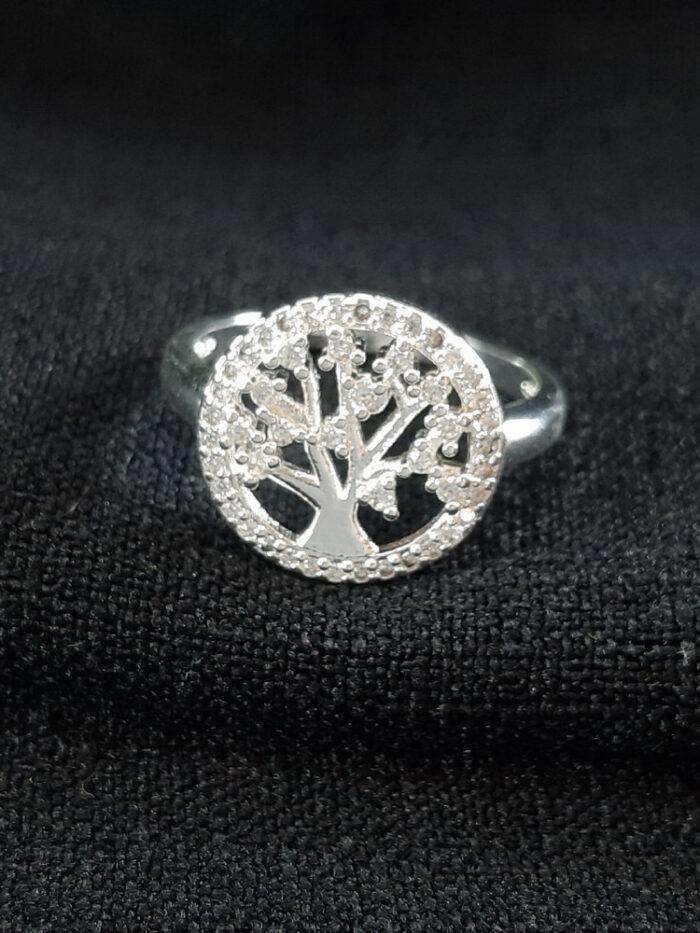 Anel árvore da vida cravejado