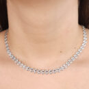 Gargantilha chocker detalhe oval duplo chapeado