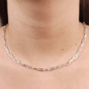 Gargantilha choker elo oval vazado